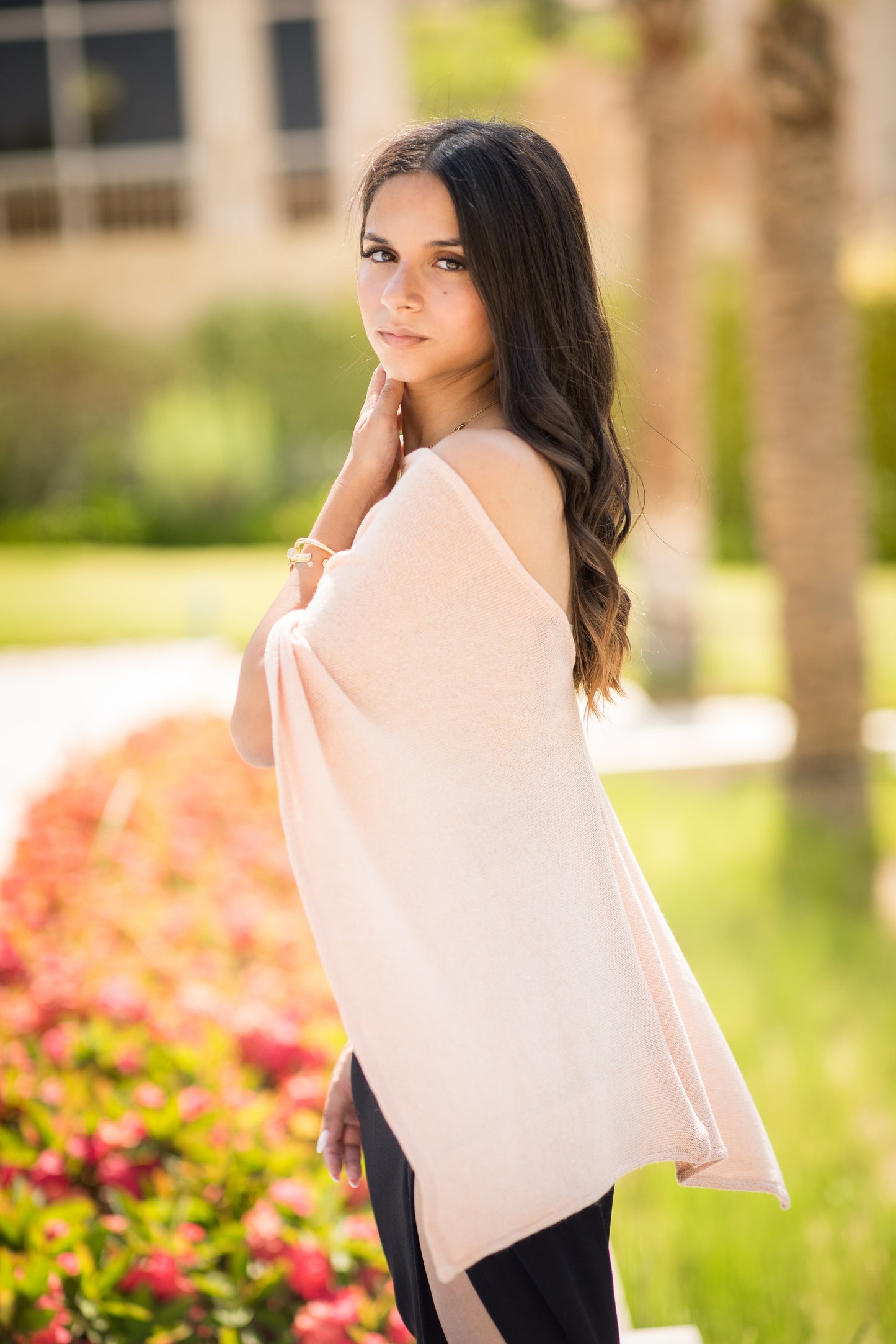 Blush Cowl Poncho Top