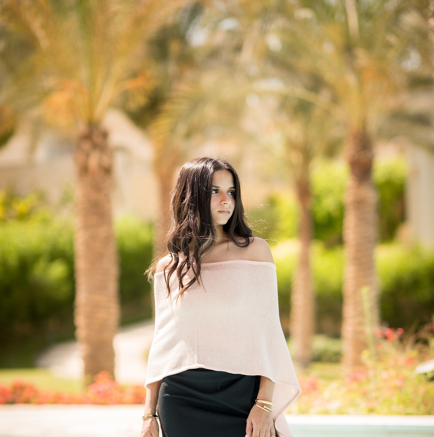 Blush Cowl Poncho Top